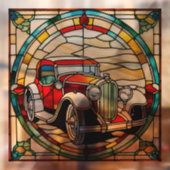 Klassieke Auto Nep Gebrandschilderd Glas Raamsticker (Vel 2)