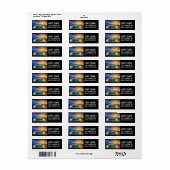KLASSIEKE AUTO OCEAN BEACH RETOURADRES LABELS (Full Sheet)