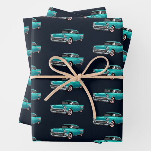 Klassieke Auto Oldtimer Inpakpapier Vel (In situ)
