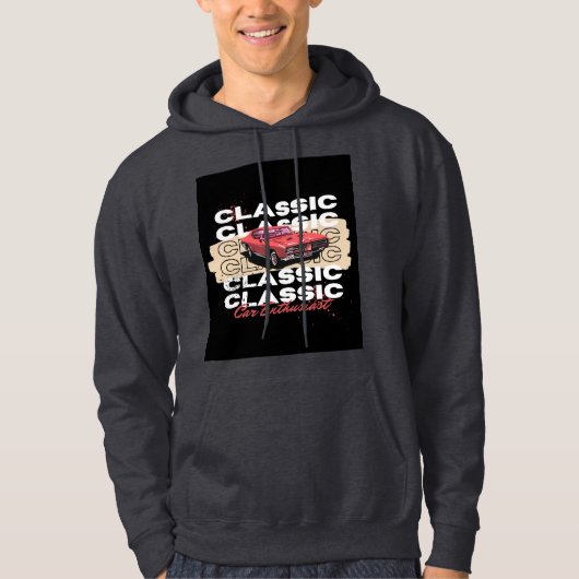 klassieke auto-ontwerp hoodie (Voorkant)