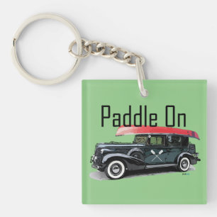 Klassieke auto-ontwerpen - Vierkant (dubbelzijdig) Sleutelhanger