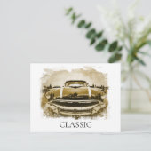 *~* Klassieke Auto Oud Antiek Retro Briefkaart (Staand voorkant)