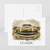 *~* Klassieke Auto Oude Antiquiteit Retro Briefkaart (Voorkant / Achterkant)