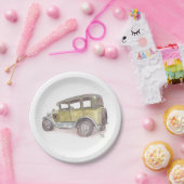 Klassieke auto papieren bordje (Feest)