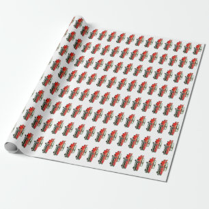 Klassieke auto Pattern #12 @ Garysretrogarage Cadeaupapier