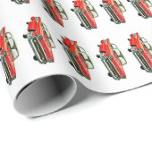 Klassieke auto Pattern #12 @ Garysretrogarage Cadeaupapier (Rol Hoek)