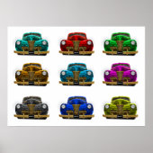  klassieke auto poster (Voorkant)