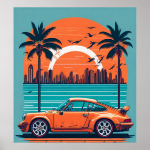 klassieke auto poster