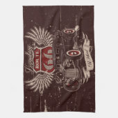 Klassieke auto retro design keukenhanddoek (Verticaal)