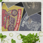 Klassieke auto retro design keukenhanddoek (Gevouwen)