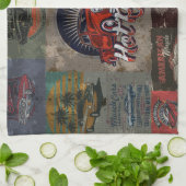 Klassieke auto retro design keukenhanddoek (Gevouwen)