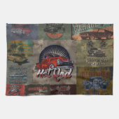 Klassieke auto retro design keukenhanddoek (Horizontaal)