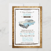 Klassieke auto Retro Pensioen Uitnodiging (Voorkant)