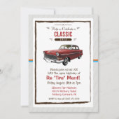Klassieke auto Retro Pensioen Uitnodiging (Voorkant)