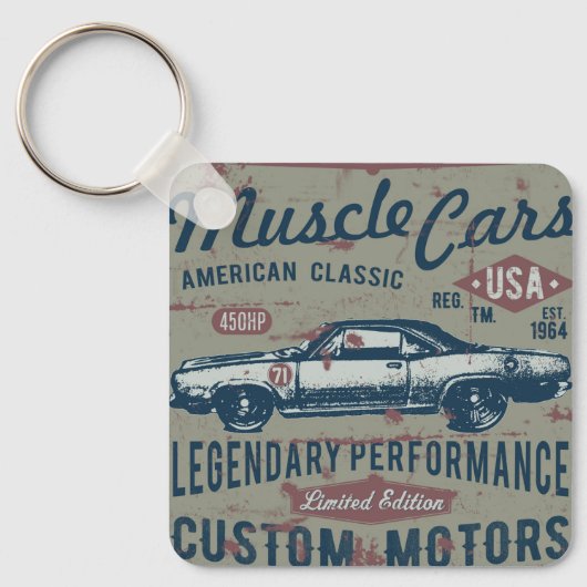 Klassieke auto Retro Sleutelhanger (Voorkant)