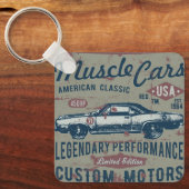 Klassieke auto Retro Sleutelhanger (Voorkant)