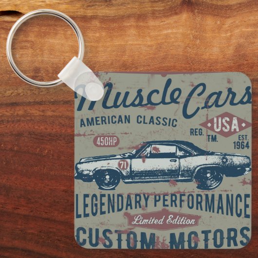 Klassieke auto Retro Sleutelhanger (Voorkant)