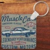 Klassieke auto Retro Sleutelhanger (Achterkant)