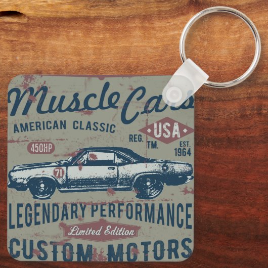 Klassieke auto Retro Sleutelhanger (Achterkant)