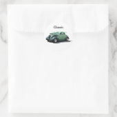 Klassieke auto ronde sticker (Tas)