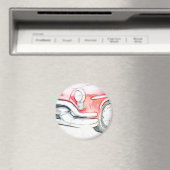 Klassieke auto rood magneet (Insitu (Vaatwasser))