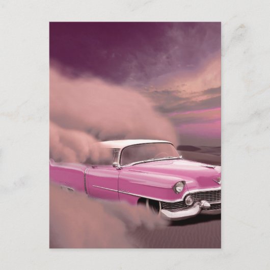 KLASSIEKE AUTO ROZE ANSICHTKAARTEN BRIEFKAART (Voorkant)