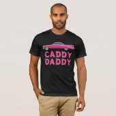 KLASSIEKE AUTO ROZE CADDY PAPA T-SHIRT (Voorkant volledig)