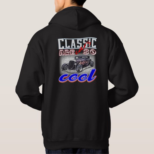 klassieke auto ' s zijn zo cool . hoodie (Achterkant)