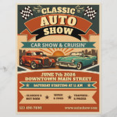 Klassieke Auto Show Flyer (Voorkant)