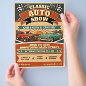 Klassieke Auto Show Flyer (Hand)