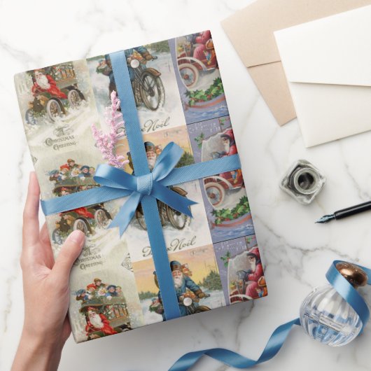 Klassieke Auto Sinterklaas Kerstmis Cadeaupapier (Geschenken)