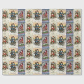 Klassieke Auto Sinterklaas Kerstmis Cadeaupapier (Vlak)