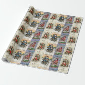 Klassieke Auto Sinterklaas Kerstmis Cadeaupapier (Uitgerold)