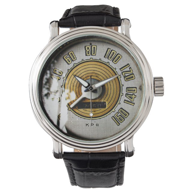 Klassieke auto snelheidsmeter horloge (Voorkant)
