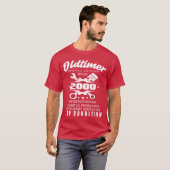 Klassieke Auto Speciale Editie Model 2000 Verjaard T-shirt (Voorkant volledig)