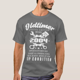 Klassieke auto speciale editie model 2004 verjaard t-shirt