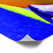 Klassieke auto staart licht verzadigde kleur poster (Hoek)