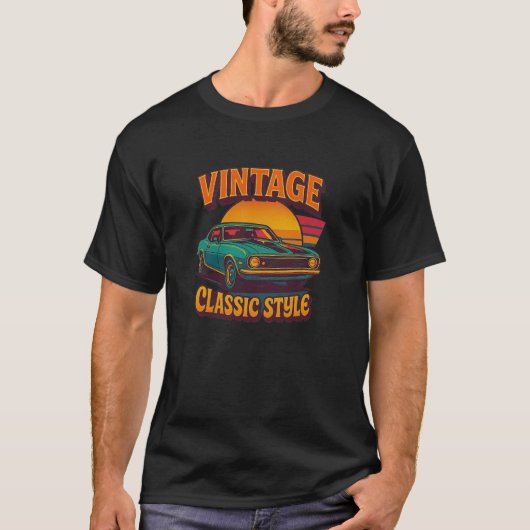  klassieke auto t-shirt (Voorkant)