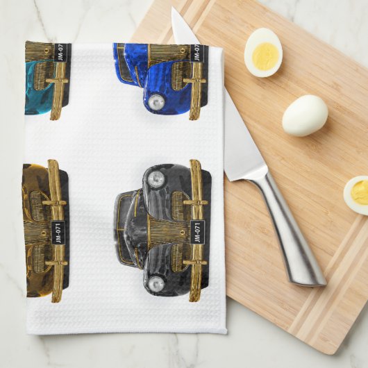  klassieke auto theedoek (Quarter Fold)