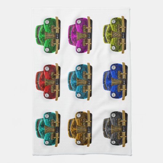  klassieke auto theedoek (Verticaal)