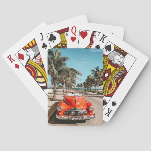 KLASSIEKE AUTO TROPISCHE speelkaarten (Achterkant)