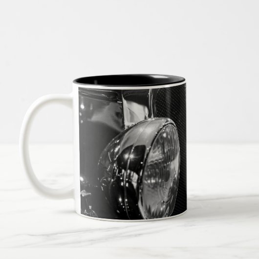 klassieke auto tweekleurige koffiemok (Links)