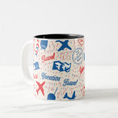  klassieke auto tweekleurige koffiemok (Voorkant links)