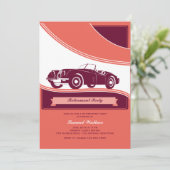 Klassieke auto uitnodiging (Staand voorkant)