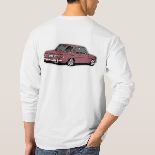 Klassieke auto van BMW 2002 in Colour Malaga T-shirt (Achterkant)