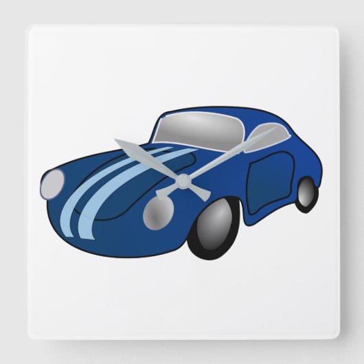 Klassieke auto vierkante klok (Voorkant)