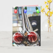 KLASSIEKE AUTO VIN CADDY KERSTKAARTEN KAART (Gele Bloem)