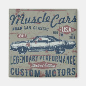 Klassieke auto Vintage magneet (Voorkant)