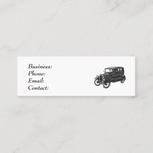 Klassieke Auto - Visitekaartje (Voorkant)