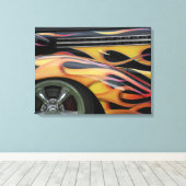 KLASSIEKE AUTO VLAMMEN CANVAS AFDRUK (Insitu (Houten vloer))